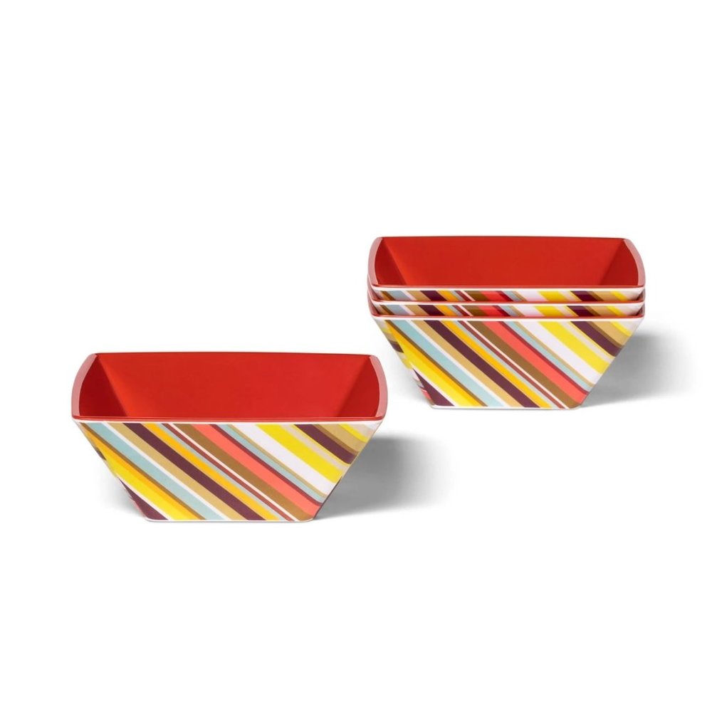 Missoni Multistripe Print Melamine Cereal Bowl Set